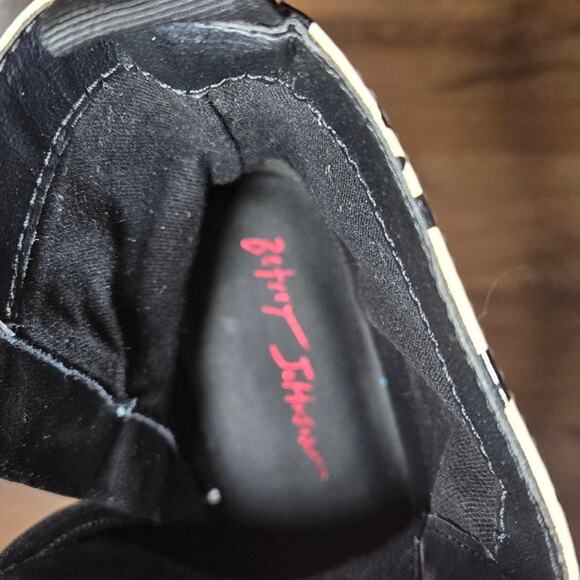 Betsey Johnson Black and white leopard print boots size 8 - Picture 3 of 8